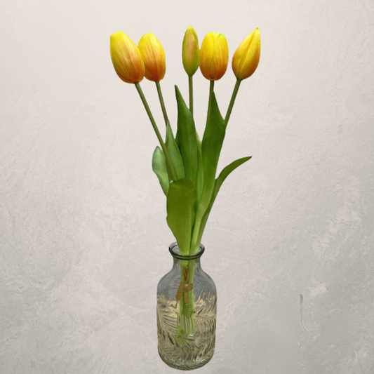 Fresh Touch Tulips - Yellow 16"