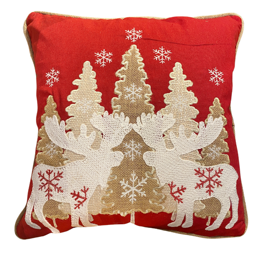 Moose and Trees Cushion 18"