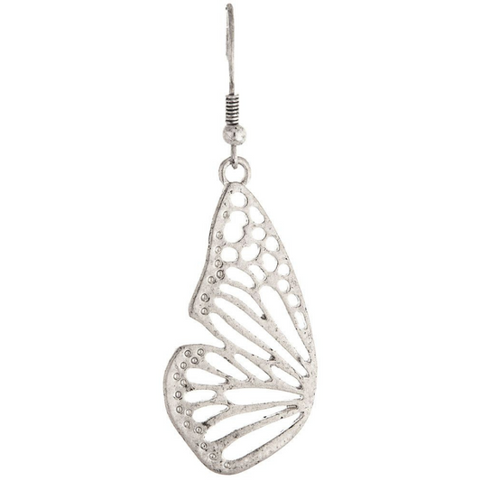 Rain - Silver Butterfly Wing Earrings