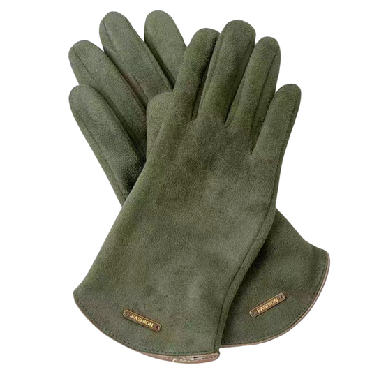 Fashion Touch Screen Green Gloves