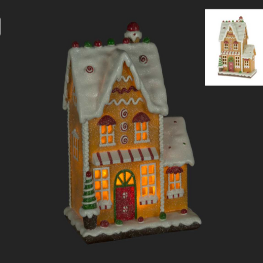 10.5" LED Gingerbread House