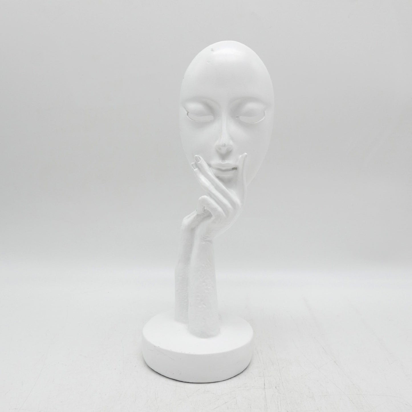 Face Mask Table Decor - White