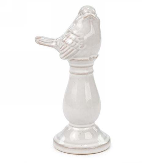 Ceramic Bird on Pedestal (2 Sizes)