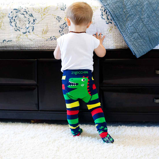 Zoocchini Dinosaur Crawler Legging and Sock Set (2 Sizes)