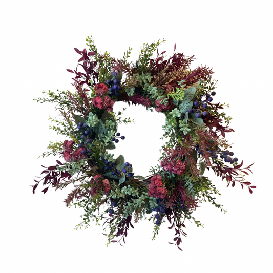 Plum, Green and Blue Wreath  *Pick Up Only*