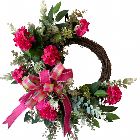 Hot Pink and Green Wreath **Store Pickup Only**