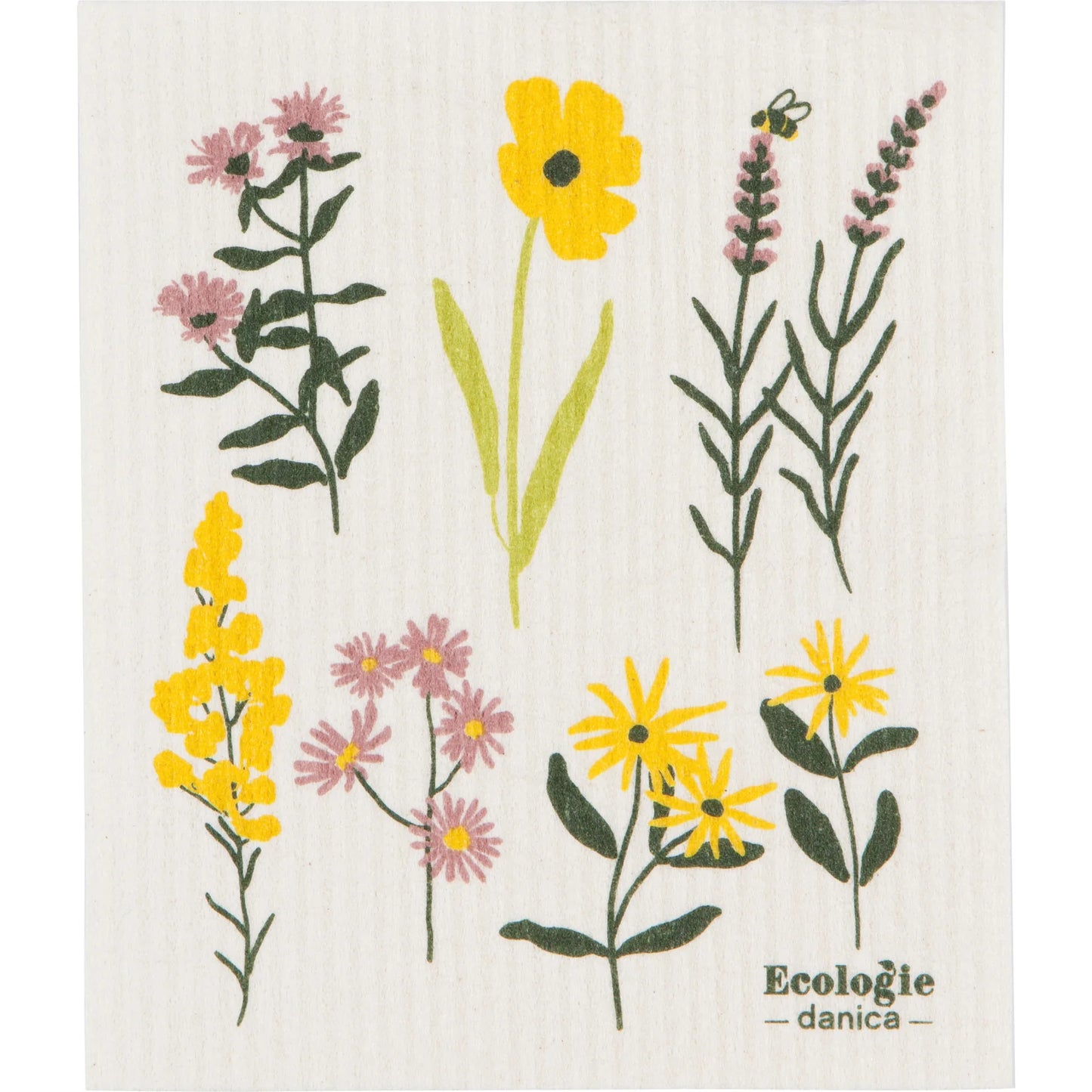 Bees & Blooms - Swedish Dishcloth