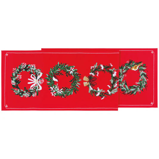 Wreaths Printed Table Runner