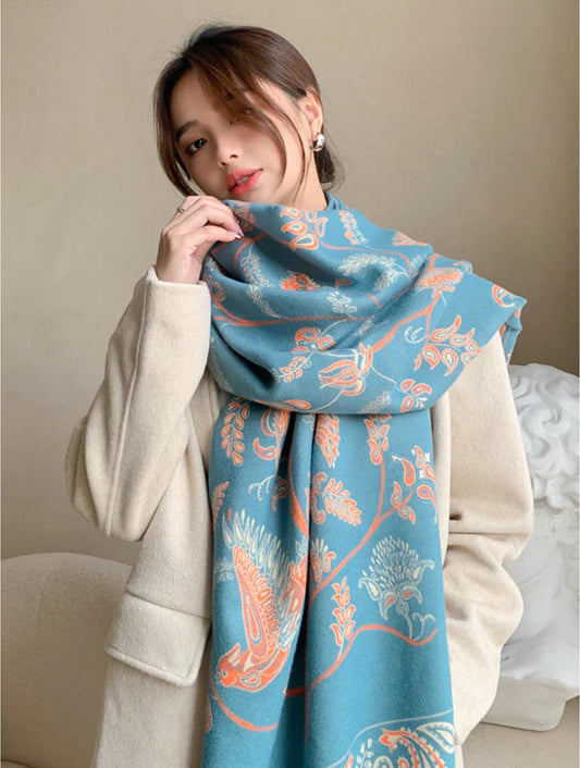 Paisley Print Blanket Scarf