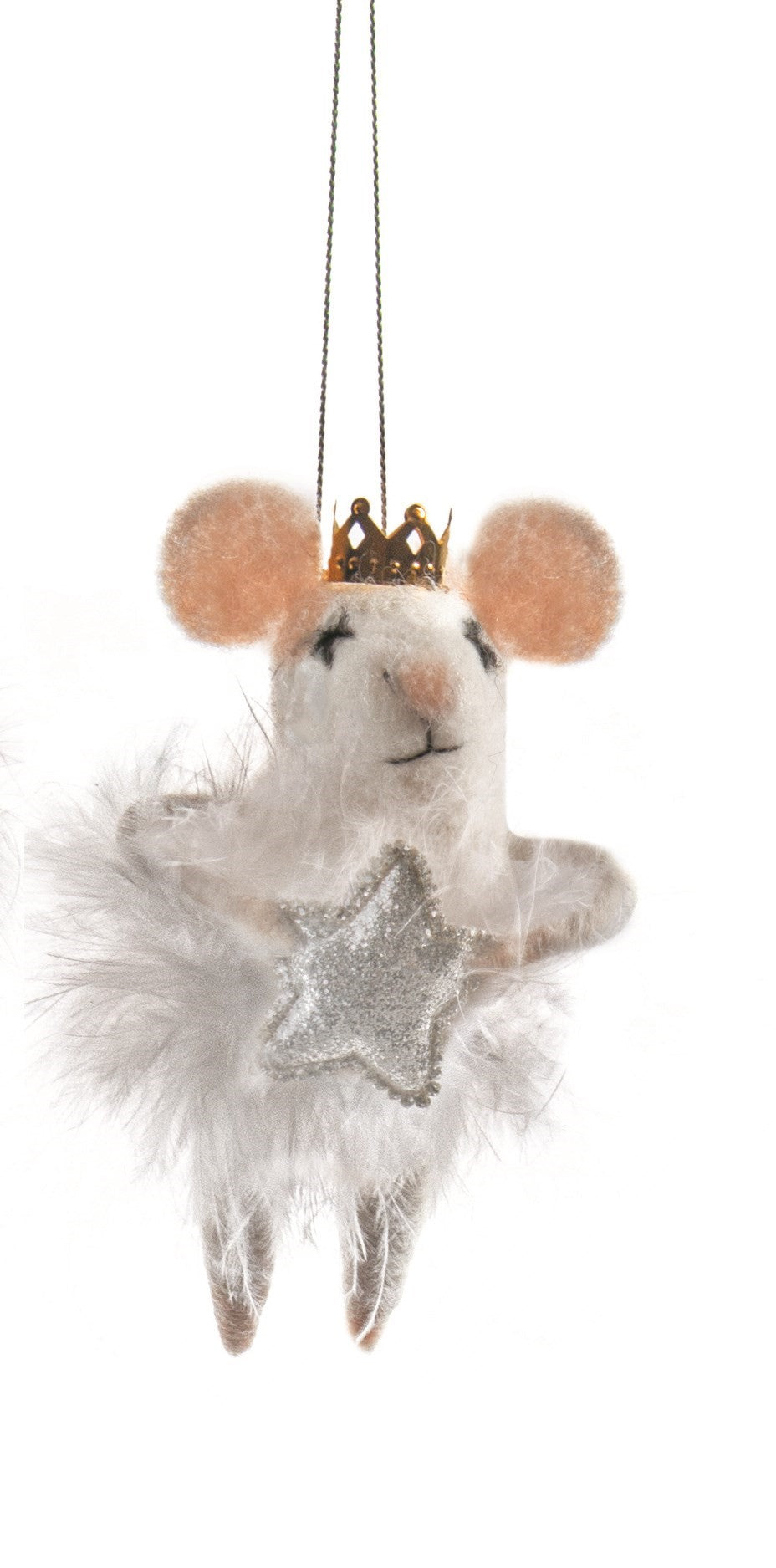 White Holiday Mouse Ornament (2 styles)