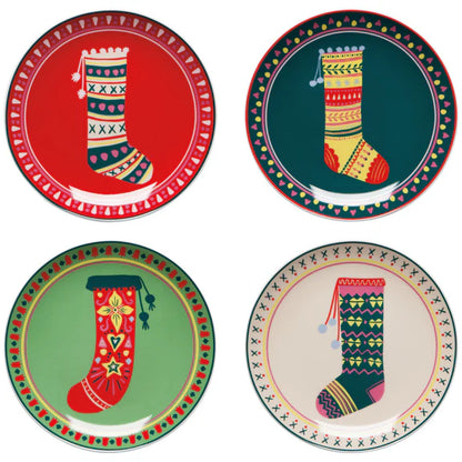 Winter Woolens Appetizer Plates (Set of 4)