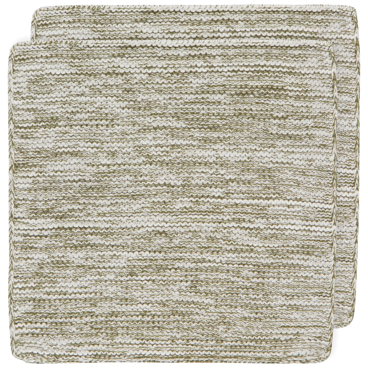 Heirloom Knit Dishcloths Olive s/2