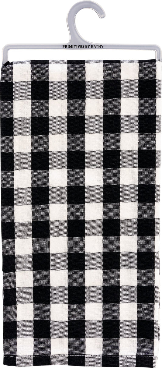 Black Buffalo Check Tea Towel