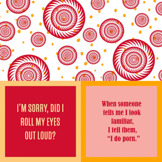 Humorous Reversible Cocktail Napkin Roll My Eyes