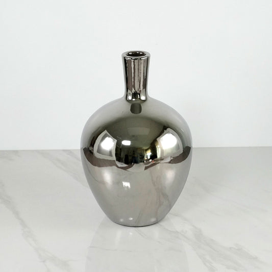 Silver Onion Shaped Vase - Large